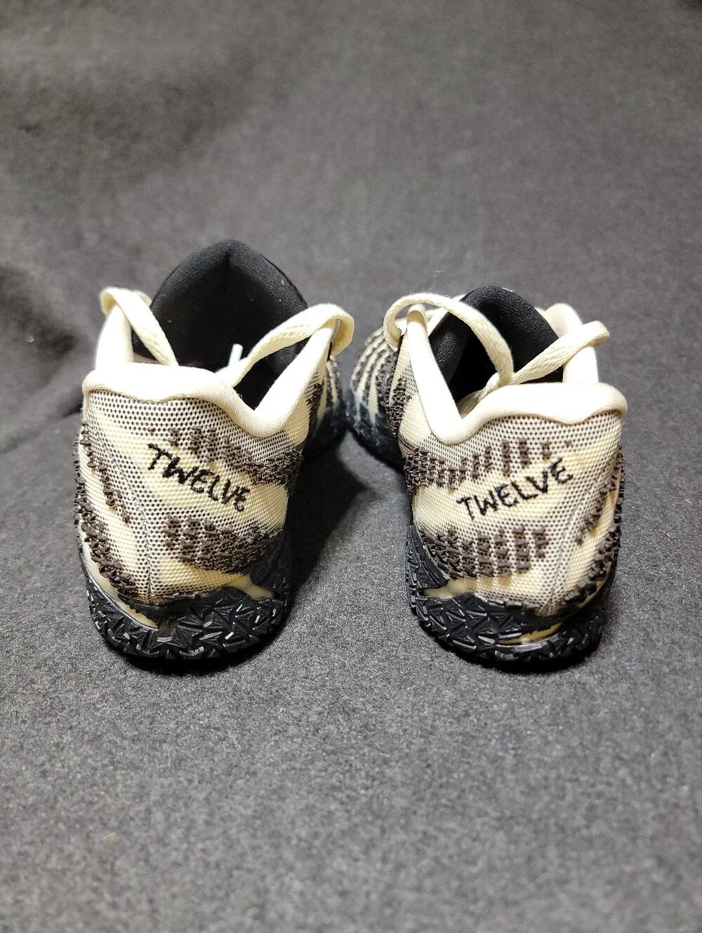 Nike Ja 3 Kids Black and Cream Athletic Sneakers with Yellow Accents